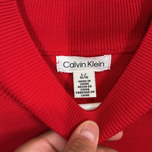 Calvin Klein Red Women’s Sweater Size Large - Picture 4 of 5
